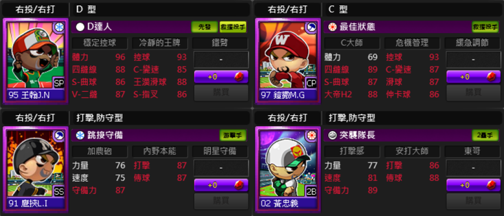 ★《全民打棒球2 Online》新增CPBL打者與投手紫卡